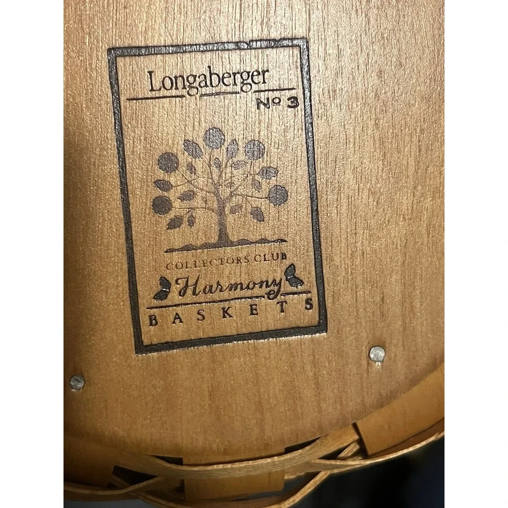 3 Longaberger Collectors Club Harmony Baskets (#3 #4, #5) w/ Liners PRISTINE